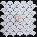 Water Jet Cutting Fan-Shaped Crystal Glass Mosaic (CFW26)